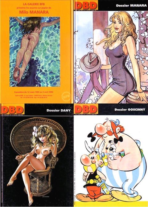 DBD (Dossiers de la Bande Dessinée) - oben 2. MANARA (1999 - RS, VS); unten 5. DANY (1999) und 16. GOSCINNY (2002).jpg