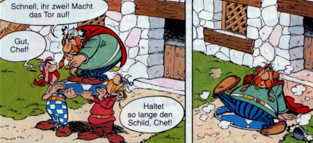 Majestix auf dem Boden