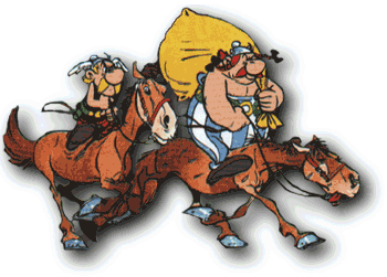 Asterix und Obelix zu Pferde
