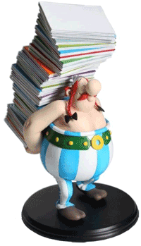 Plastoy Obelix mit B�cherstapel