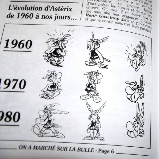 ''L'évolution d'Astérix'' dans ''On A Marché Sur La Bulle N° 7 - Spécial UDERZO'' (1995) .jpg